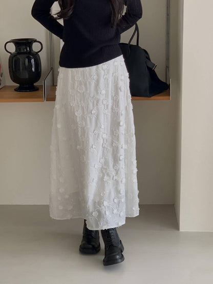Floral Embroidered Skirt