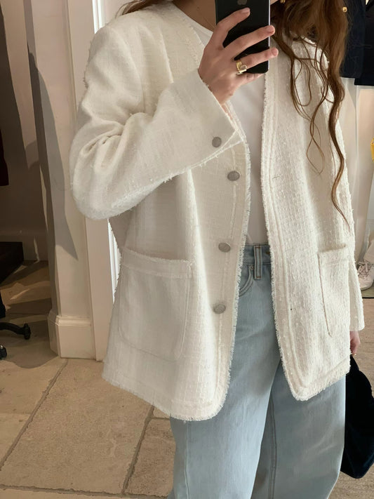 Springtide Light Tweed Jacket | 春季中長薄小香外套