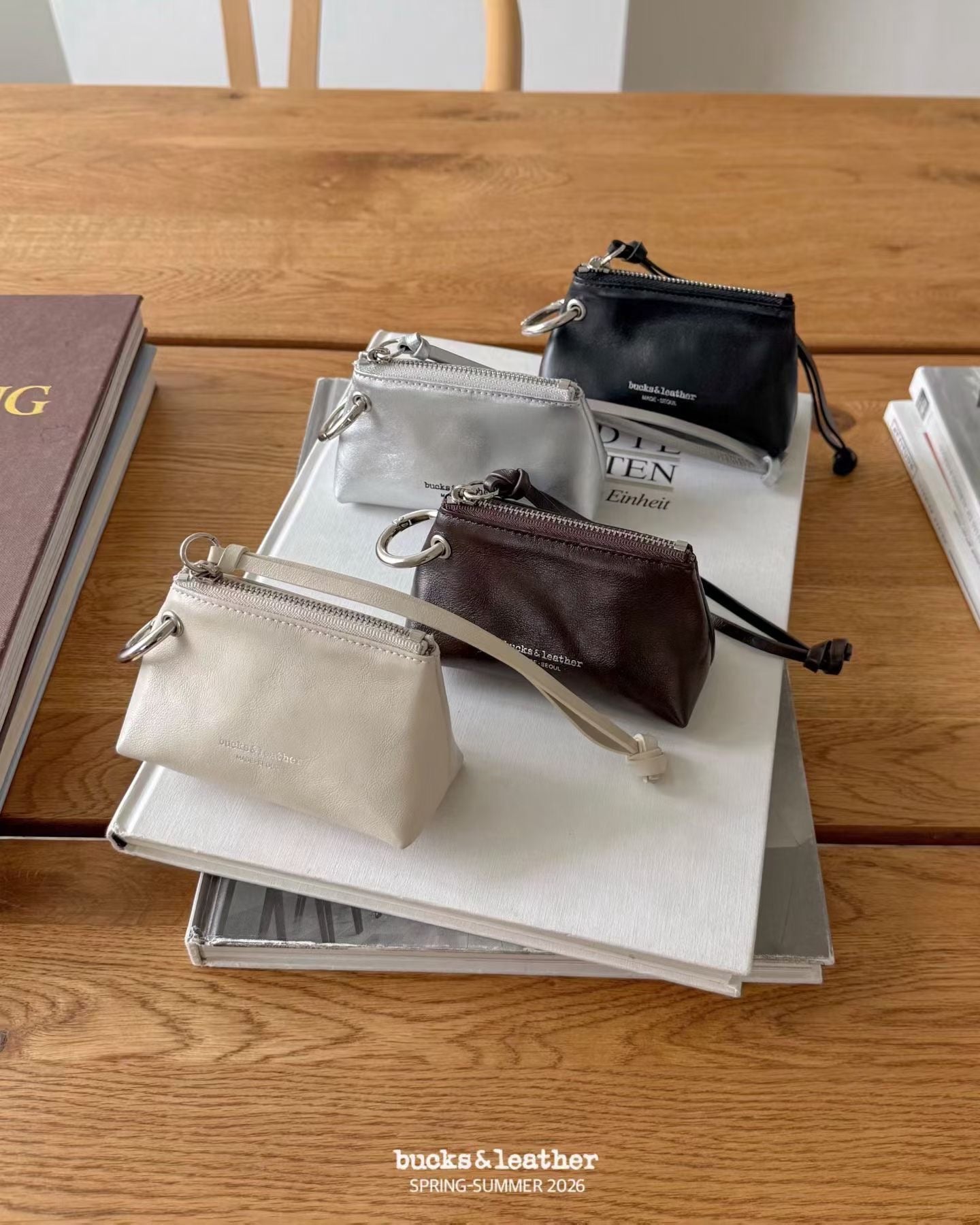 Bucks & Leather Mini Calf Leather Pillow Pouch 小牛皮迷你枕頭包包掛飾