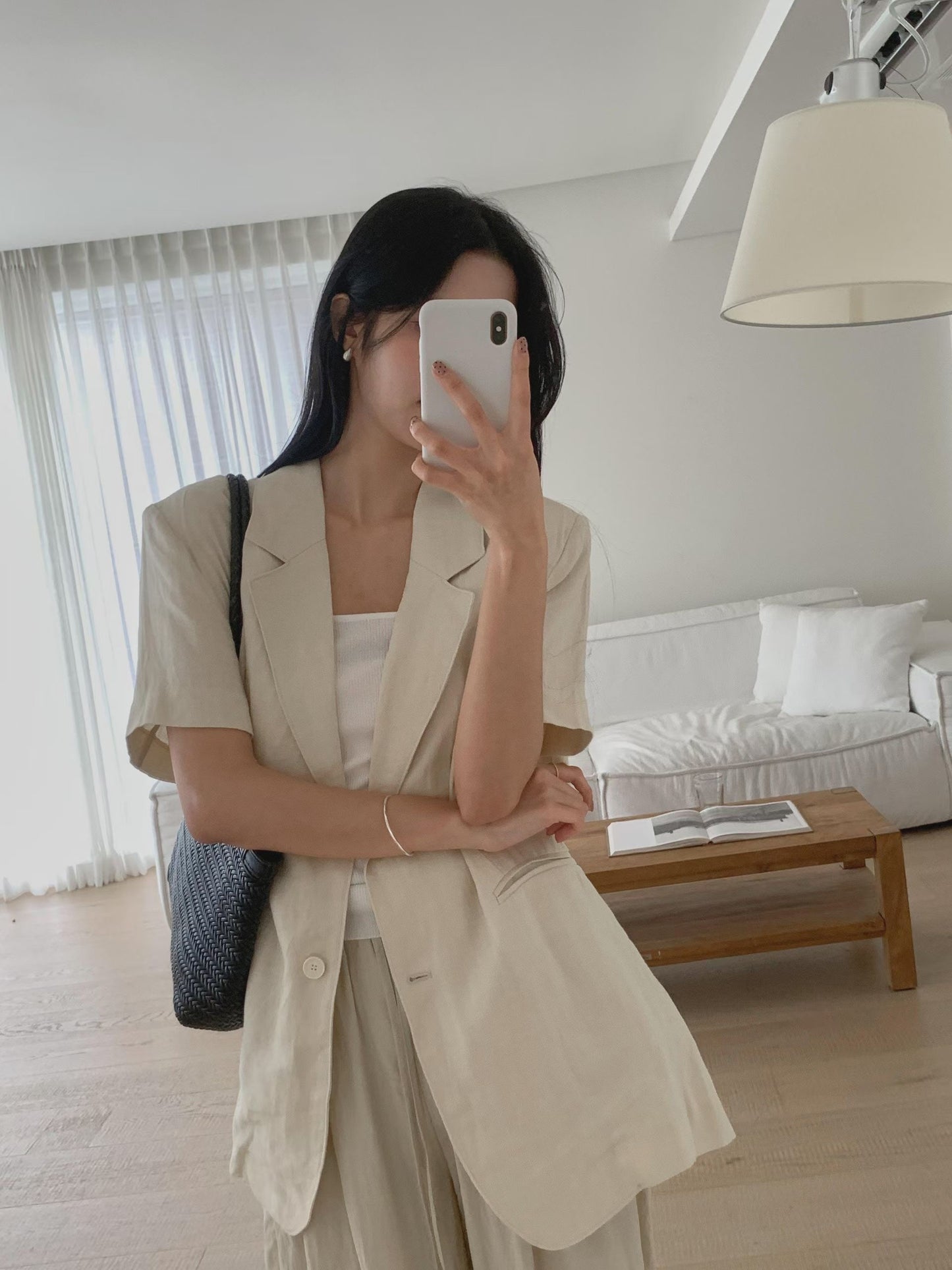 Elegant Summer Chic Linen Blazer