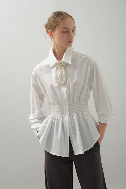 The Selena Cinched Waist Blouse | 復古束腰襯衫￼