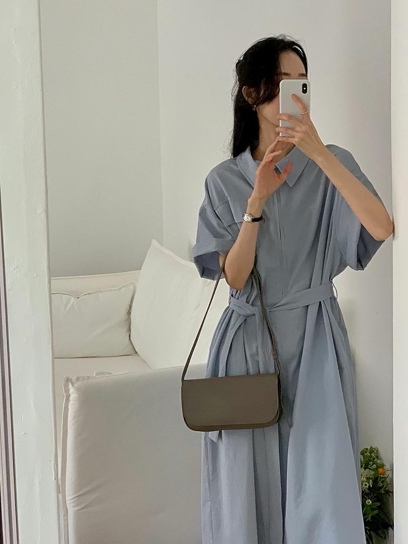 Calf Leather Baguette Shoulder Bag | 牛皮法包腋下包