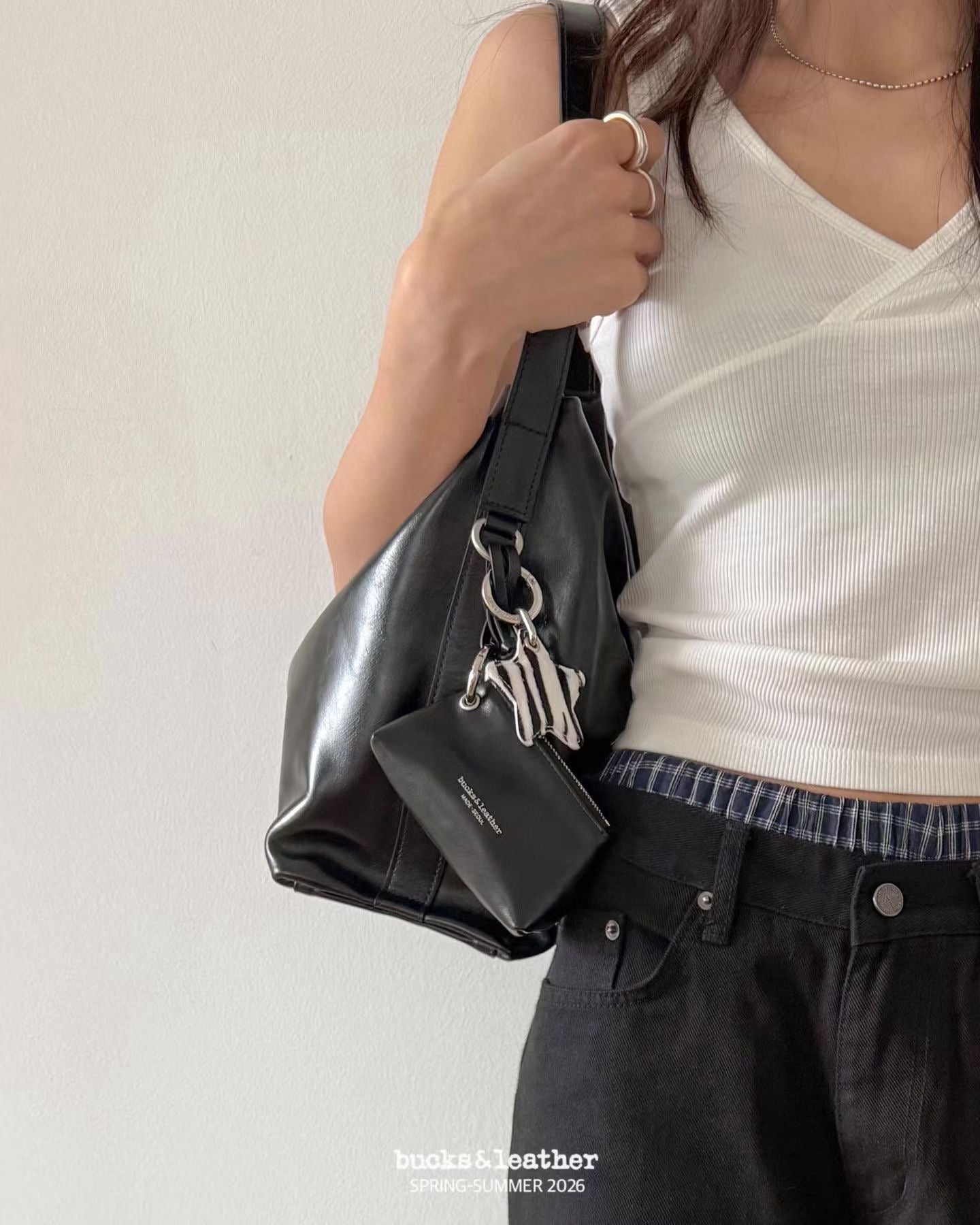 Bucks & Leather Mini Calf Leather Pillow Pouch 小牛皮迷你枕頭包包掛飾