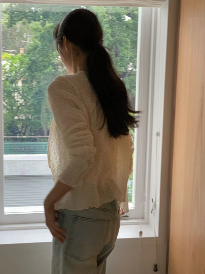 [簡約仙氣] Graceful Crinkle Weightless Cloud Cardigan