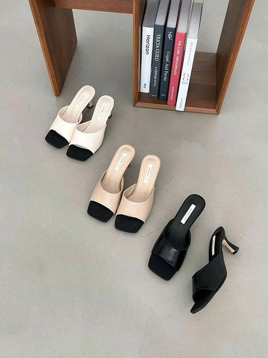 Elegant Mid-heel Sandals | 簡約牛皮優雅涼鞋