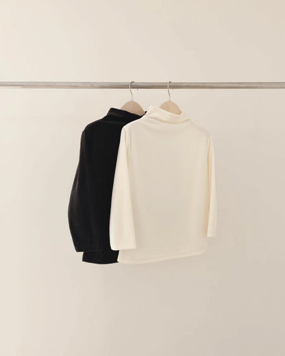 Butter Velvet Mock Neck Blouse