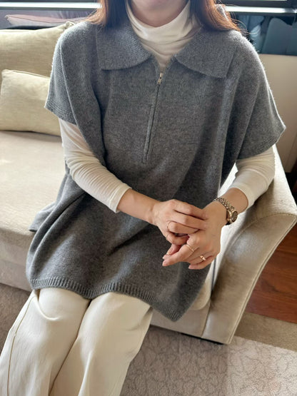 [Premium] Cashmere Tencel Lightweight High Neck Top