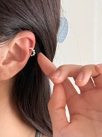Petite Beaded Ear Cuffs | 小銀串珠耳扣￼