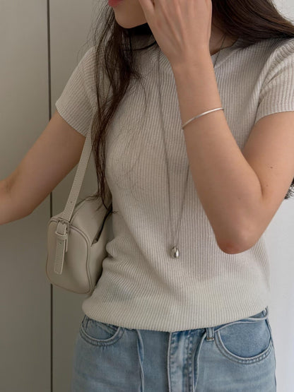 Featherlight Sunlit Everyday Knit Tee | 羽量輕薄針織日常T