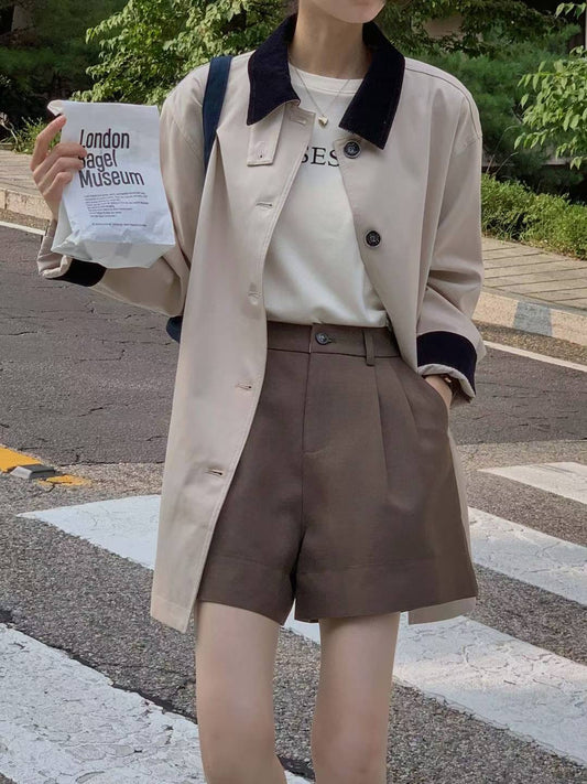 【Monotour 連線】本季必入Trench | Pretty Girl Contrast Collar Mid-Length Trench