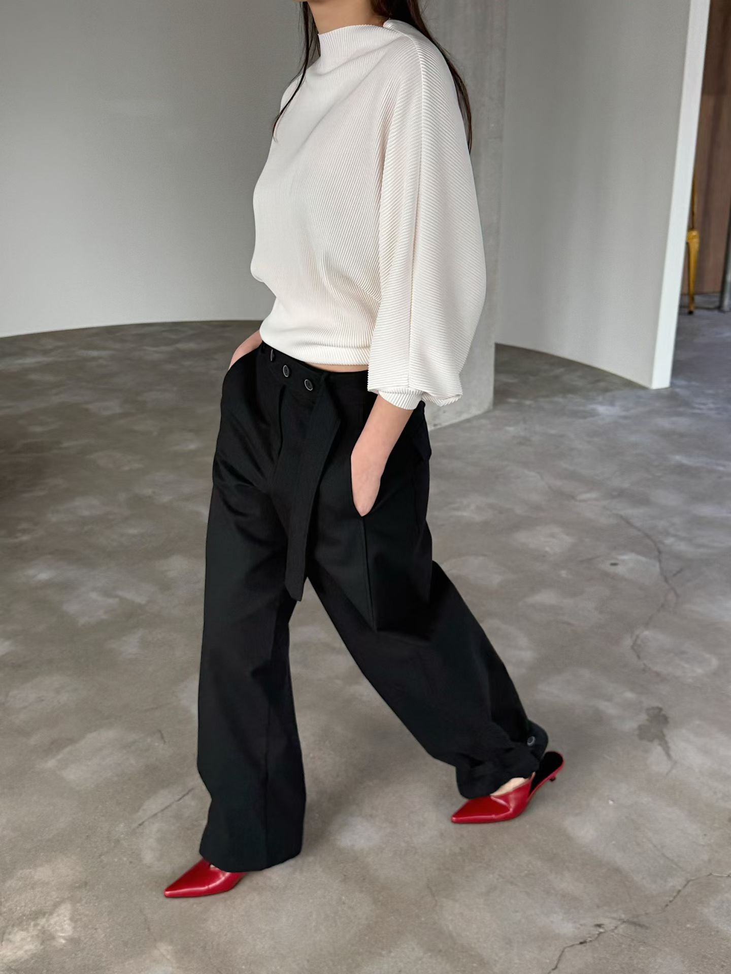 [暴美！] Ultra Soft Pleated Blouse | 中領優雅小摺皺上衣￼￼