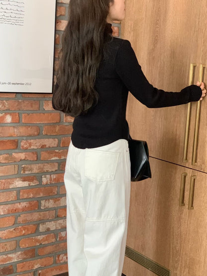 <Delicate Basics> Round Hem High Neck Top | 冬季親膚高領打底Top