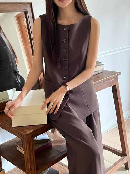 Sleek Suit Vest | 可調較西裝背心外套Top