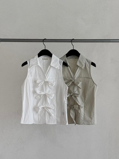 Dolly Ribbon-Accent Top | 蝴蝶綁結背心
