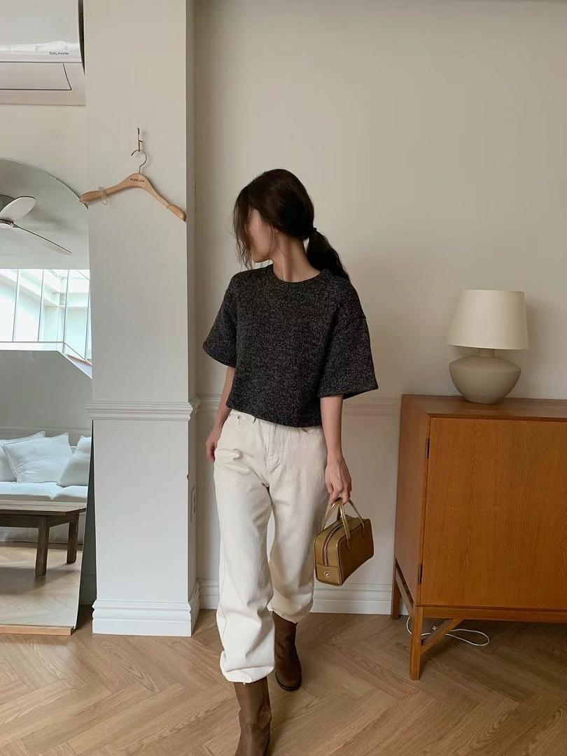 3/4 Sleeves Knit Top | 紙版人4分袖針織Top