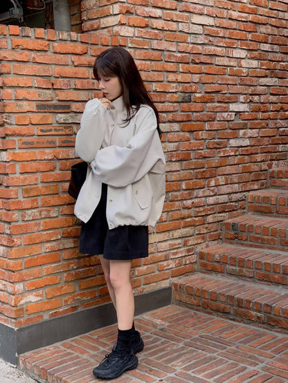 Minimal Balloon Trench Coat | 泡泡中版乾濕外套