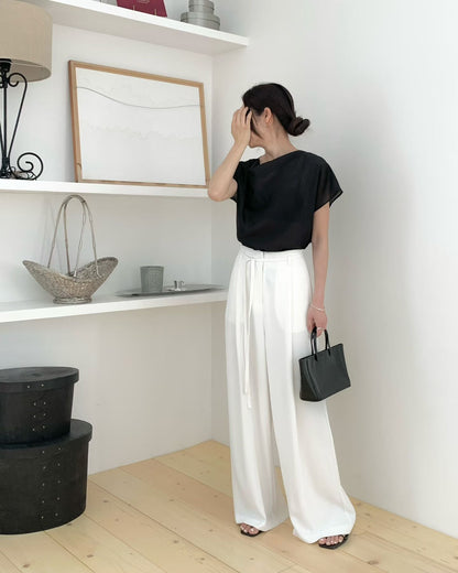 Effortless Office Chic Pants | 氣質垂墜直筒長褲