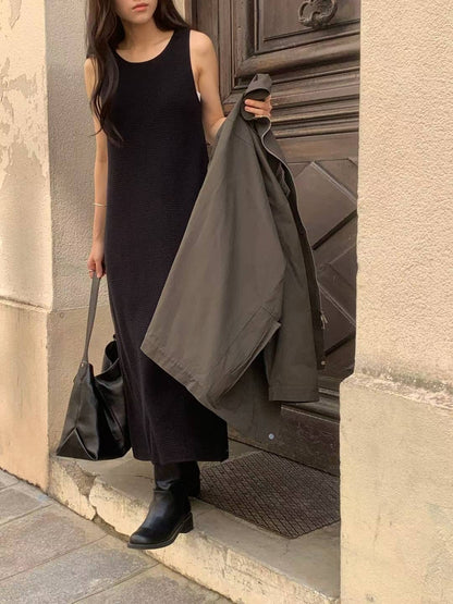 <<秋冬必備百搭OPS>> Waffle Sleeveless OPS