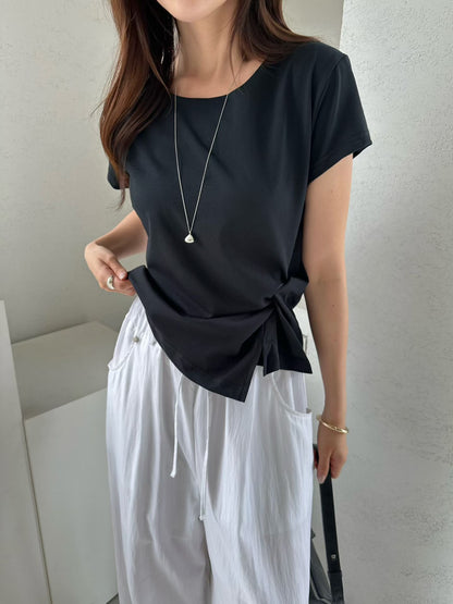 Sculpted Side-Ruched Tee | 側抓皺顯瘦Tee