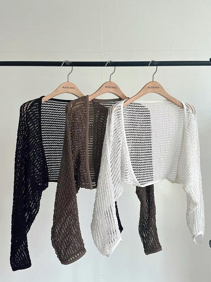 Knitted Cover Up | 慵懶風小燈籠袖冷衫仔