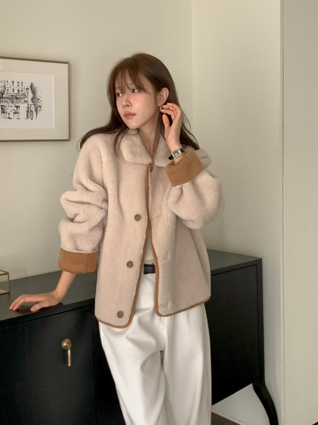 2 Way Reversible Bear Coat | 慕斯觸感雙面小熊外套