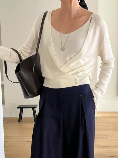 Wrap Detail Cami & Cardi Set