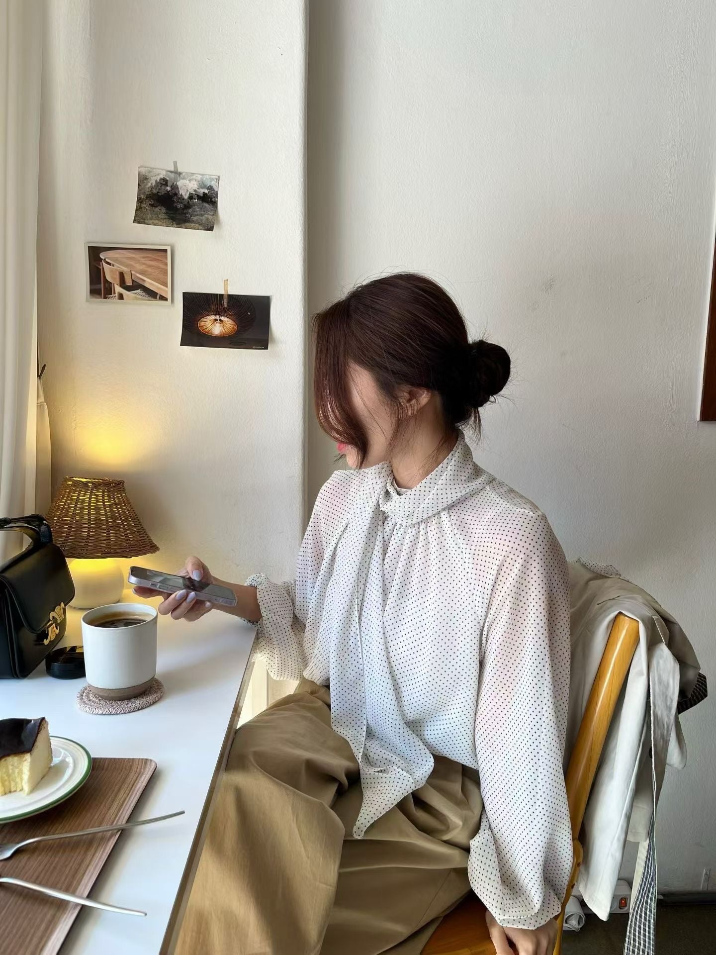 Effortless Chic Polka Blouse | 溫柔復古小點點襯衫