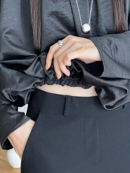 The Autumn Bubble Blouse | 絲滑泡泡襯衫