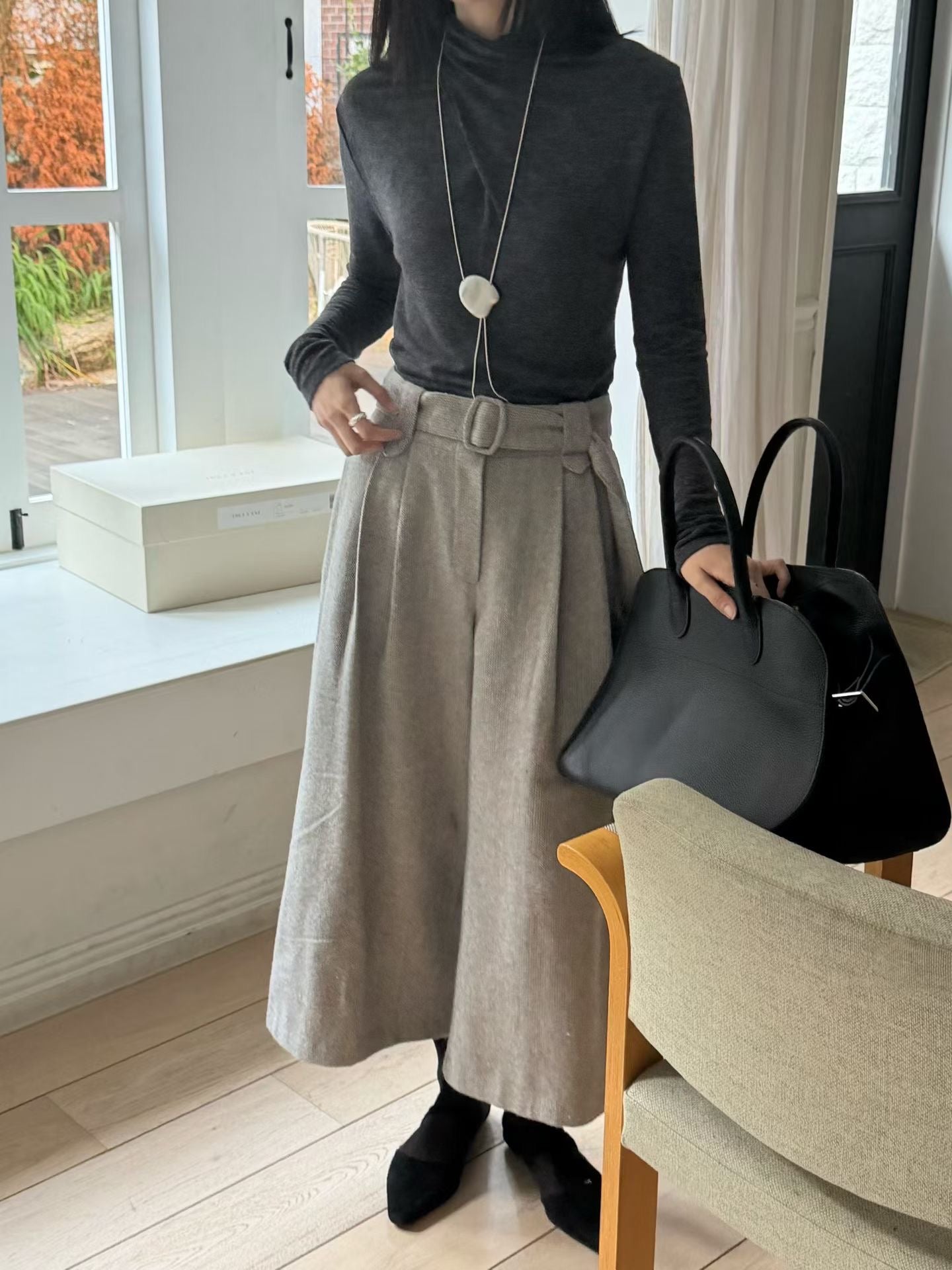 Heritage Herringbone Culottes | 人字紋混羊毛冬季闊褲