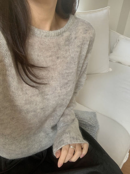 Cashmere Semi Sheer Knitted Cover Up
