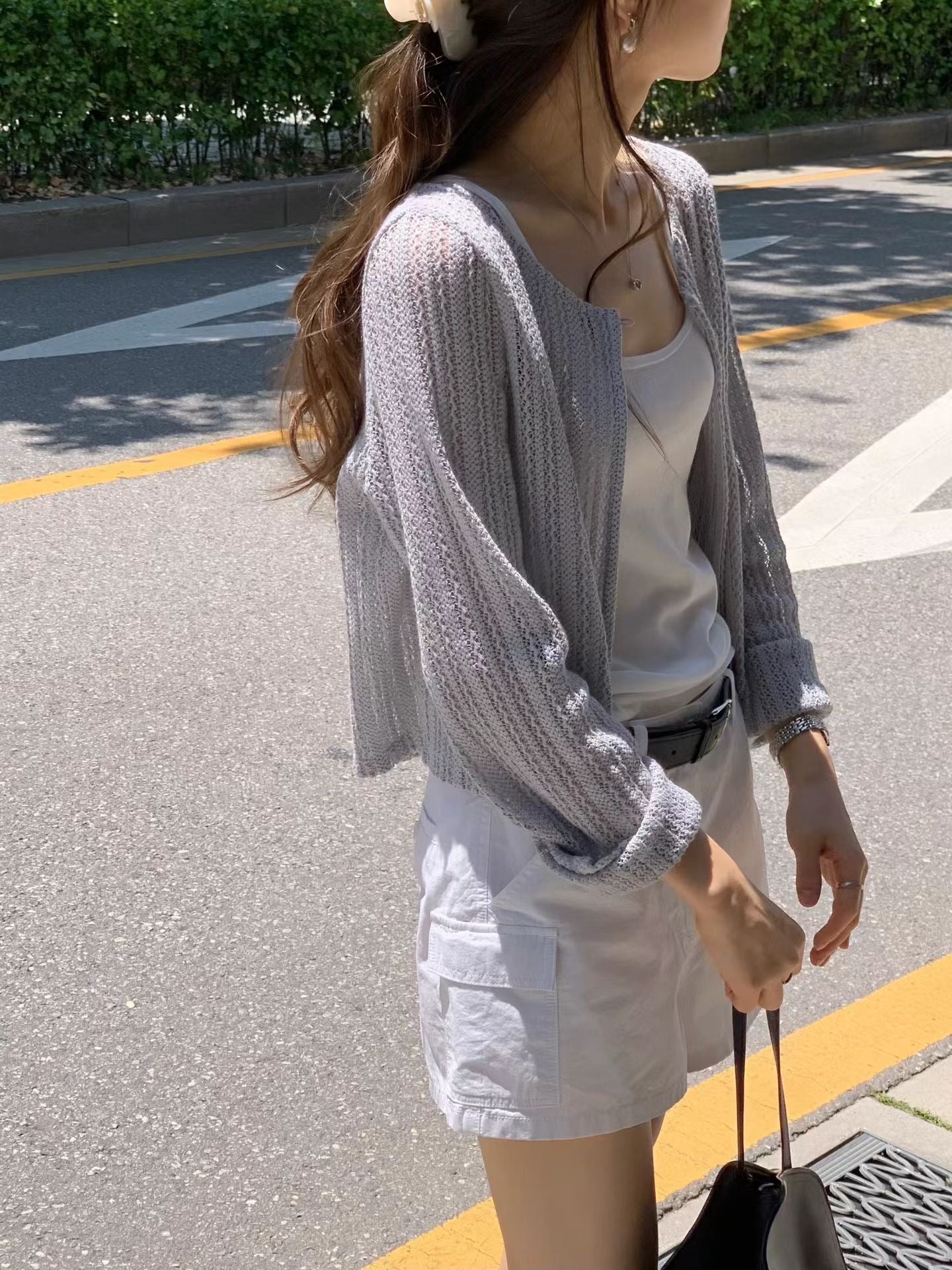 Pointelle Weaving Parisian Cardigan