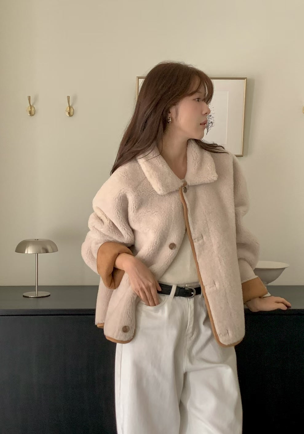 2 Way Reversible Bear Coat | 慕斯觸感雙面小熊外套