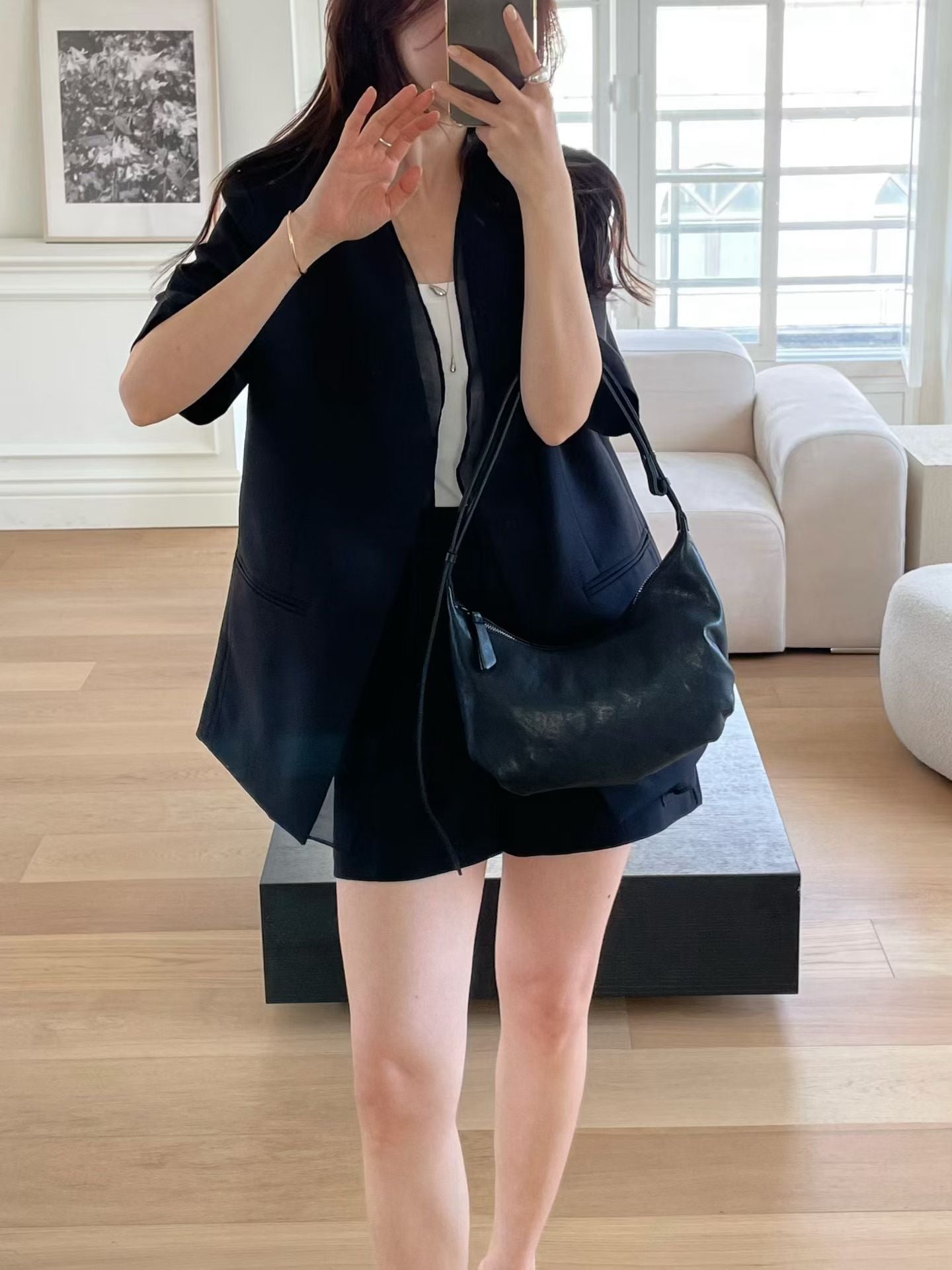 Lace-Trim Layered Blazer | 蕾絲滾邊拼接西裝外套