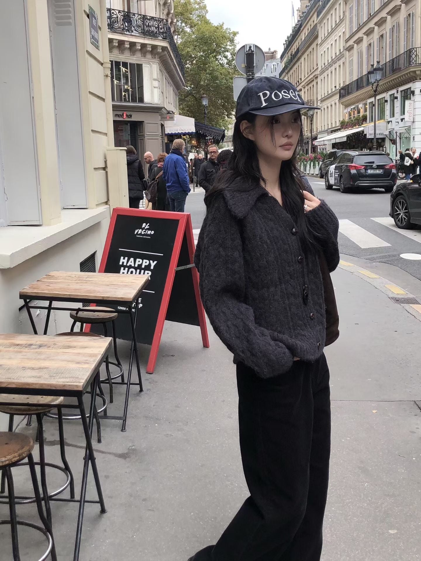 Alpaca Cable Knit Collared Cardigan | 混羊駝毛優雅麻花針織外套