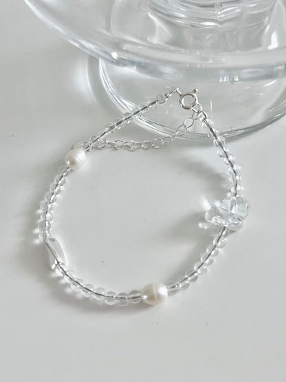 Pearl & Silver Bean Bracelet | 珍珠x銀豆手鏈