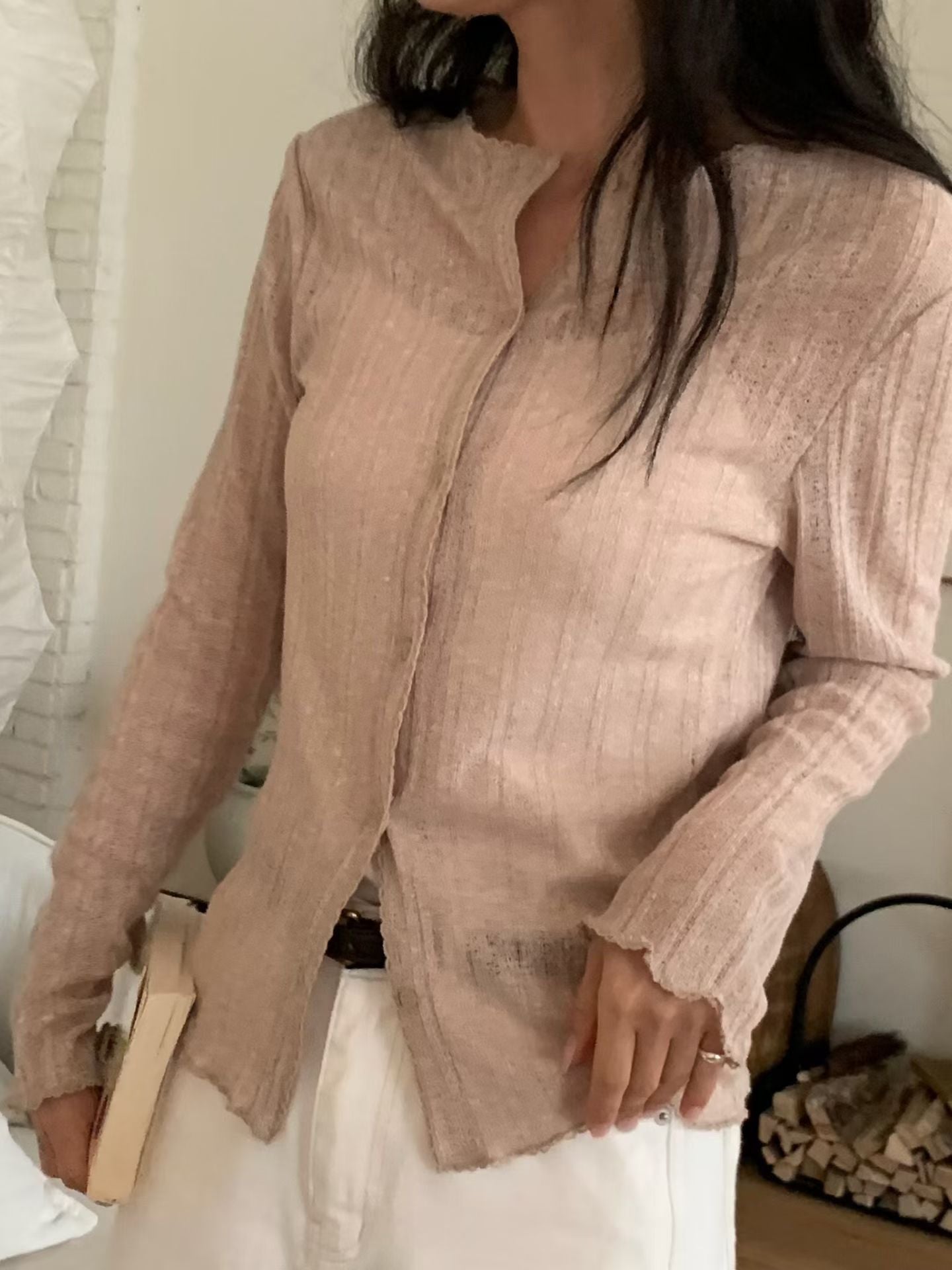 [𝑳𝒊𝒏𝒆𝒏 𝑬𝒅𝒊𝒕] Lightweight Striped Cardigan