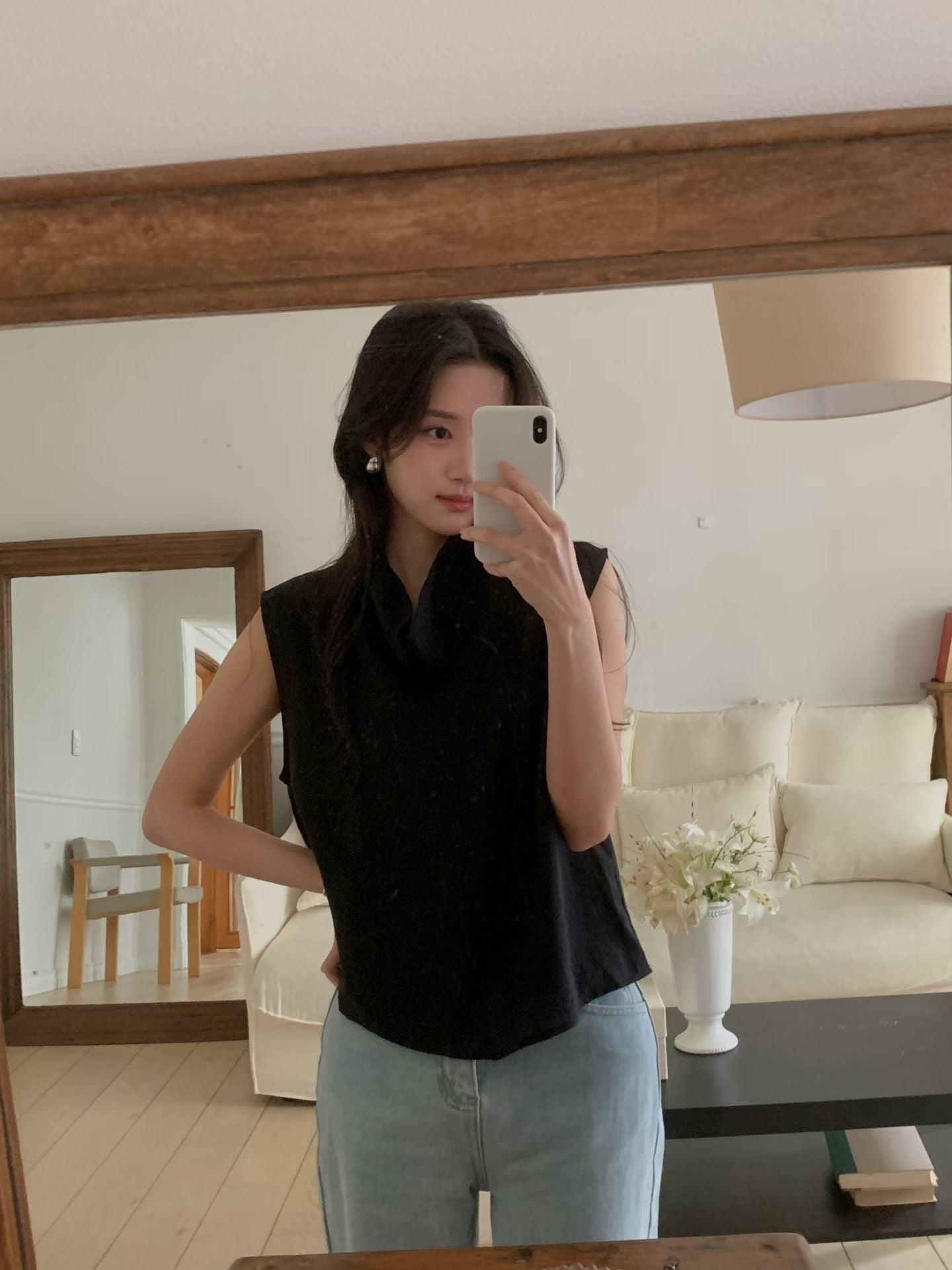 Drape Collar Chiffon Blouse | 垂感領口雪紡襯衫￼