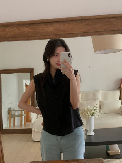 Drape Collar Chiffon Blouse | 垂感領口雪紡襯衫￼