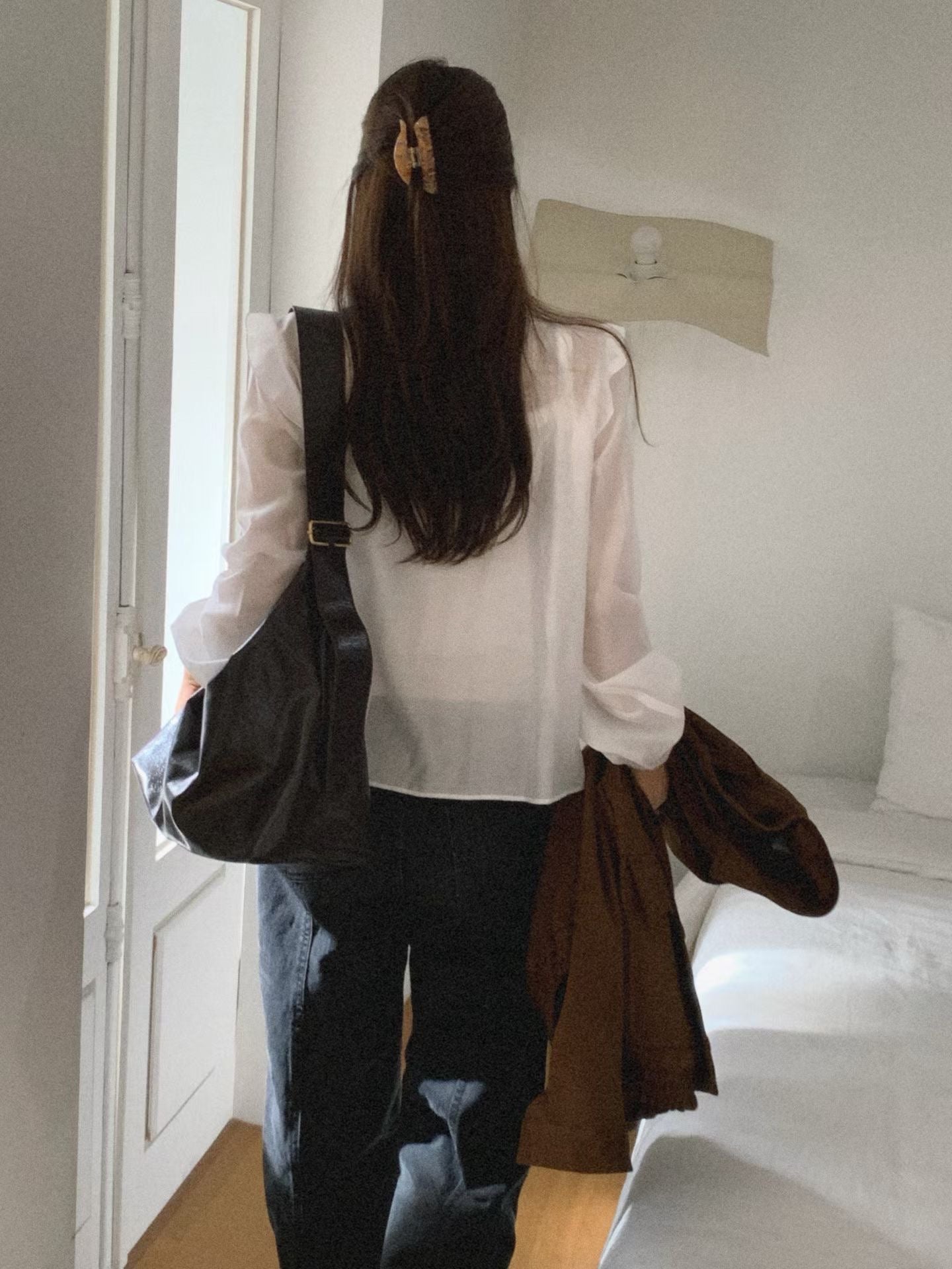 Delicate Fall Floral Ruffles Blouse