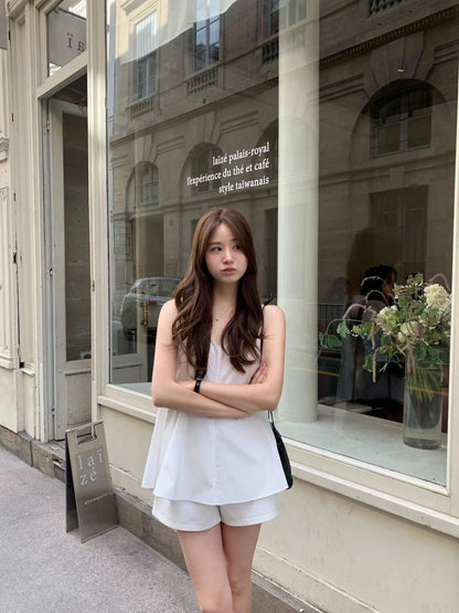 Summer Poppy Peplum Blouse | 夏日小傘擺修身上衣
