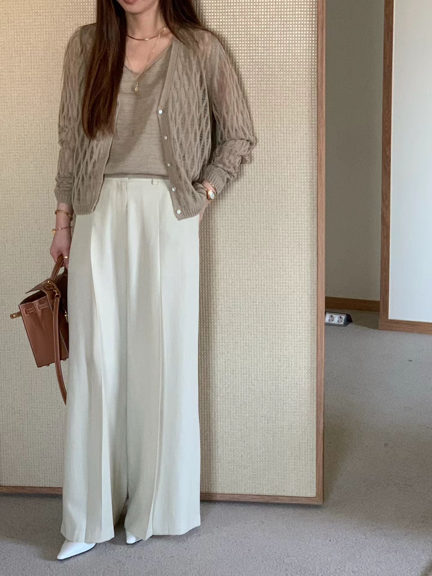 [𝑳𝒊𝒏𝒆𝒏 𝑬𝒅𝒊𝒕] Premium Hexa Crochet Cardigan