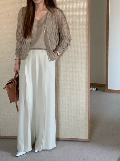 [𝑳𝒊𝒏𝒆𝒏 𝑬𝒅𝒊𝒕] Premium Hexa Crochet Cardigan