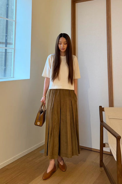 Premium Plush Ribbed Cashmere Crewneck | 軟糯羅紋圓領羊駝毛針織上衣
