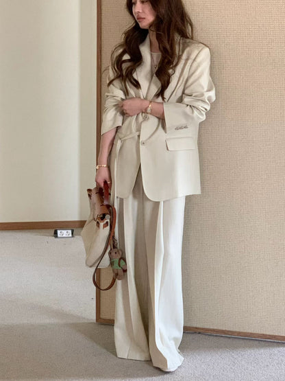 [𝑳𝒊𝒏𝒆𝒏 𝑬𝒅𝒊𝒕] Summer Pearly Linen Blend Blazer | 順滑觸感混麻西裝外套