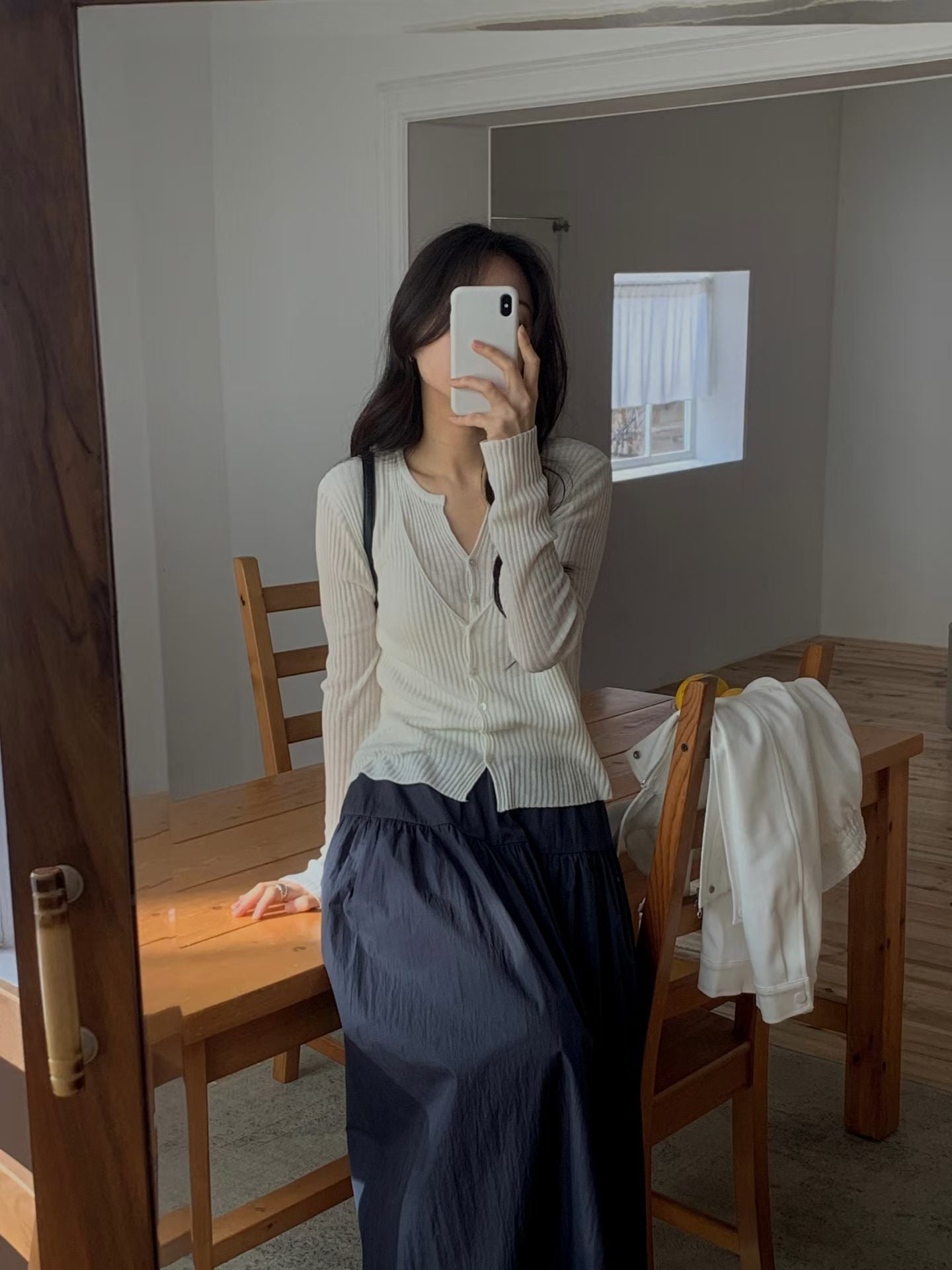 Layered V Faux-Cardi Top