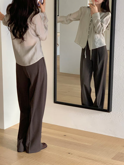 空氣感雪紡襯衫 | Front Ribbon Tie Fairy Chiffon Blouse