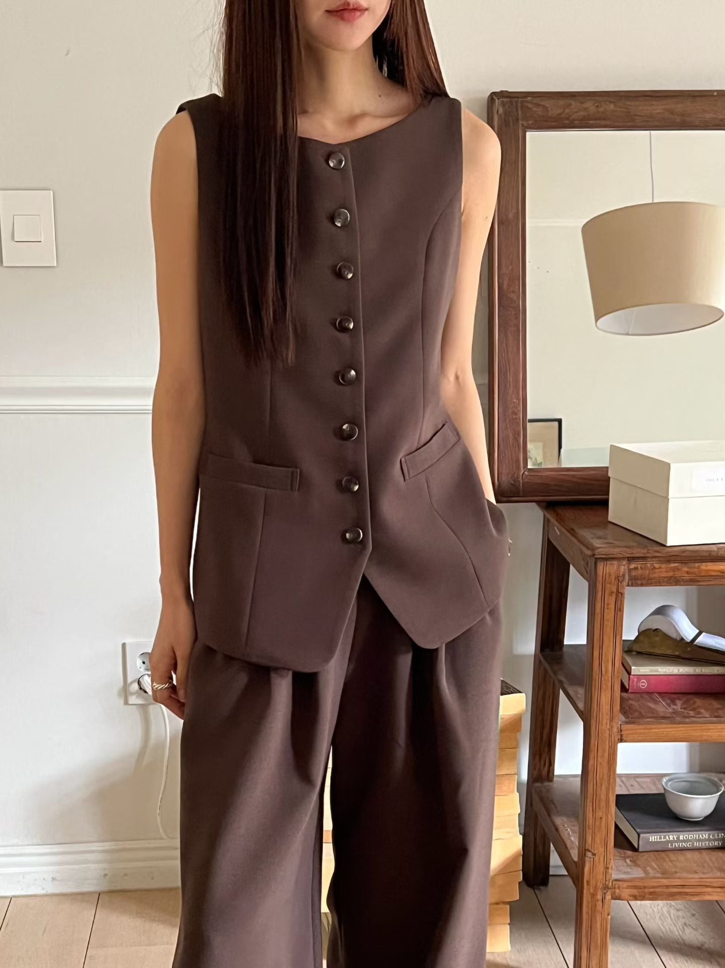 Sleek Suit Vest | 可調較西裝背心外套Top