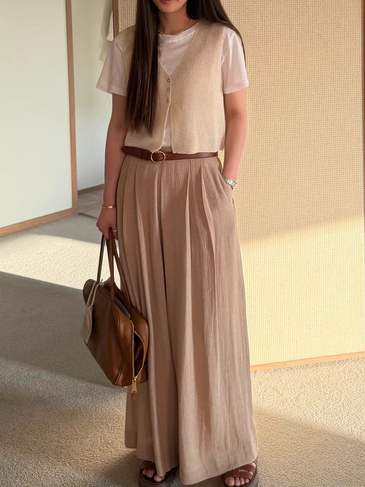 Flowy Summer Linen Essential Pants  | 夏日亞麻垂墜飄逸褲