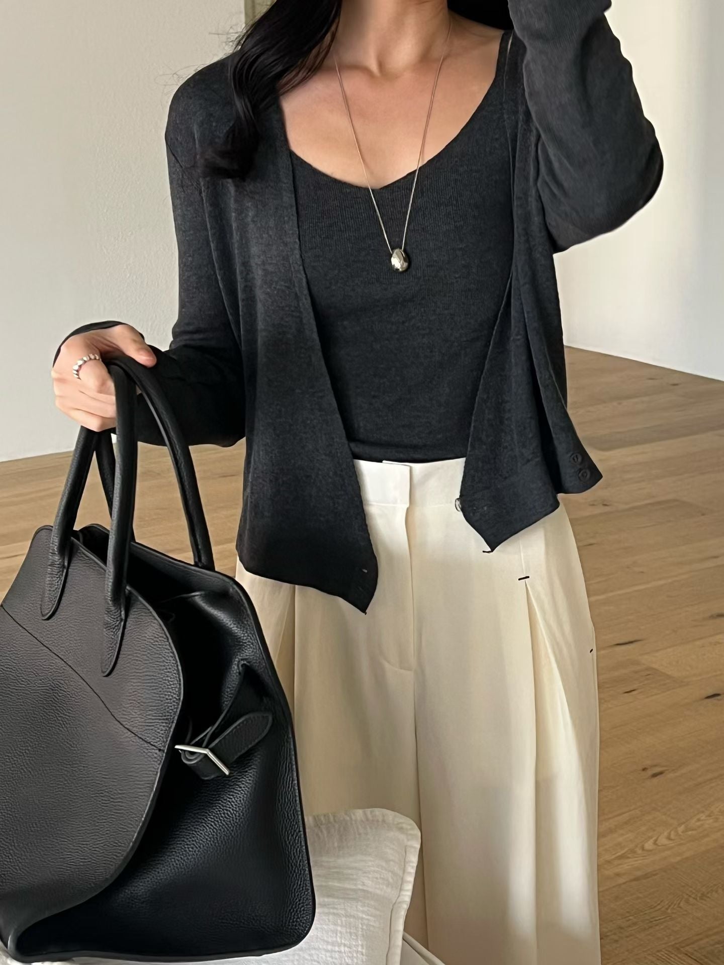 Wrap Detail Cami & Cardi Set