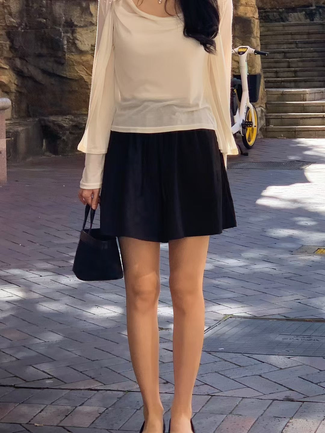 [獨特極美設計款] 天絲垂感流水Top